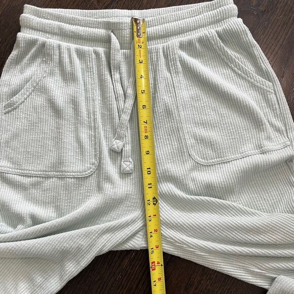 Gymshark Sweatpants Women’s Medium Mint Green Ribbed Drawstring Athletic Yoga - Picture 7 of 8